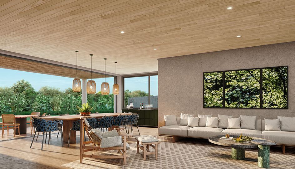 Concepção artística do Living Integrado.