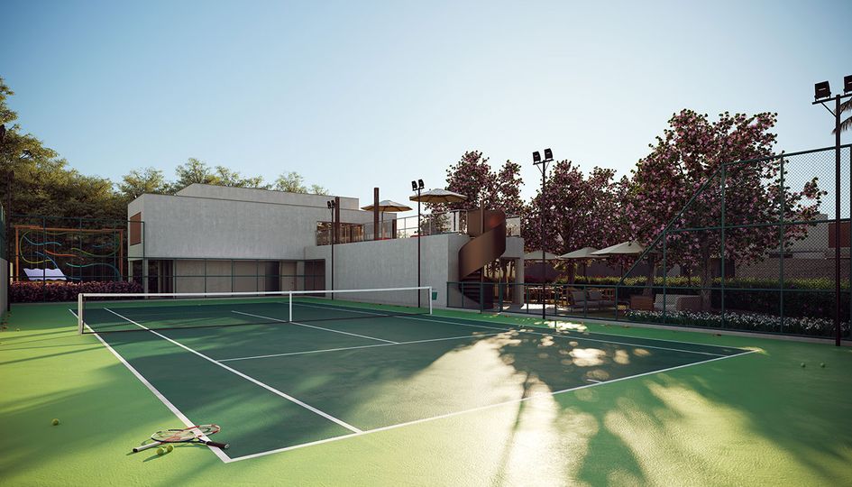 Concepção artística da Quadra de Tênis